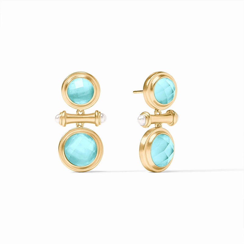 Bamboo Midi Earring- Bahamian Blue