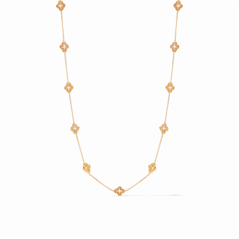 Florentine Demi Delicate Station Necklace Gold