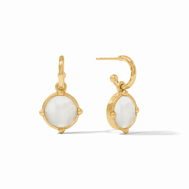 Honeybee Hoop & Charm Earring Mother of Pearl