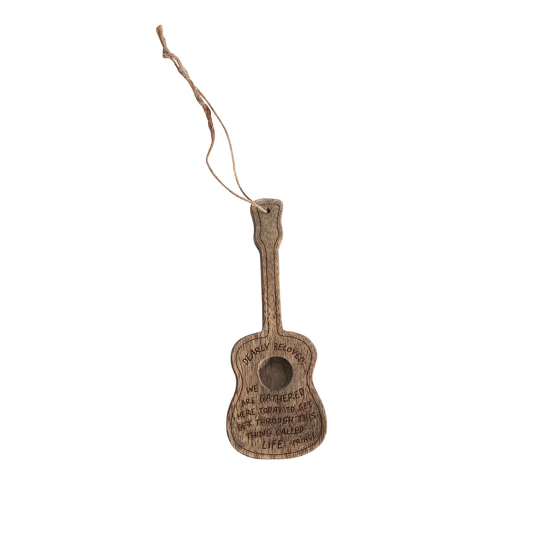 Wooden Guitar Ornament