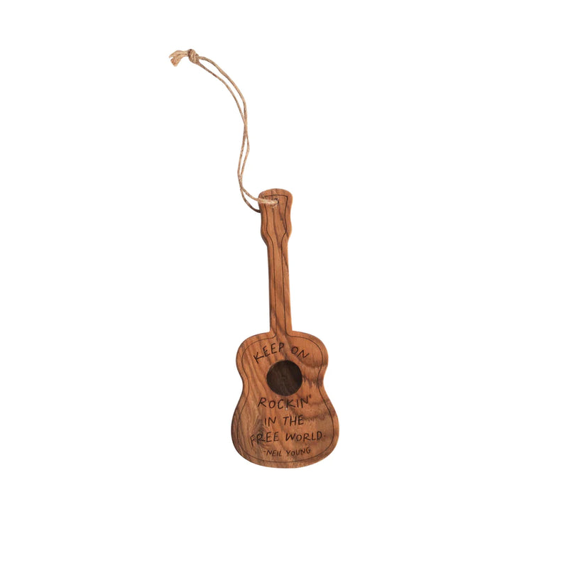 Wooden Guitar Ornament