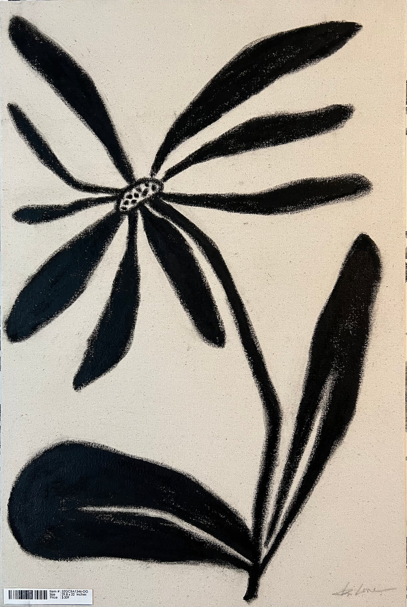Black Flower Canvas 1
