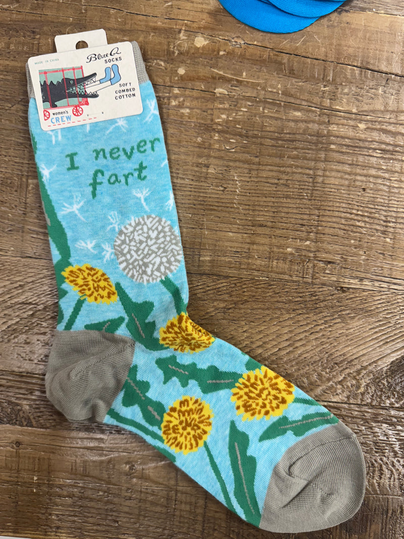 I Never Fart Crew Socks