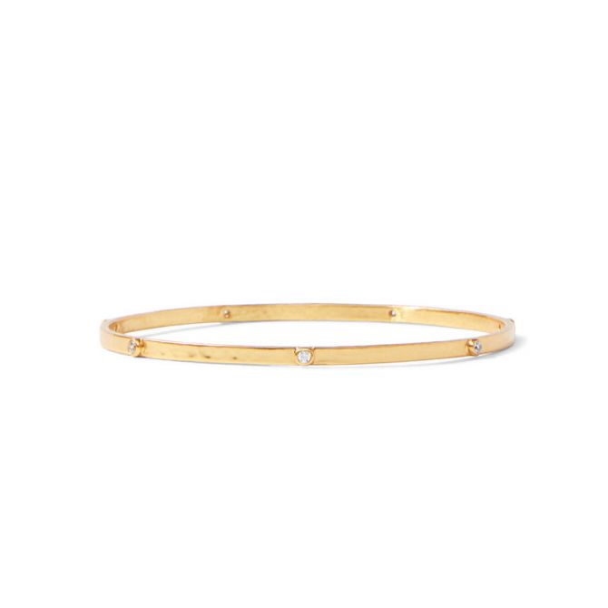 Crescent Stone Bangle-Cubic Zirconia-M