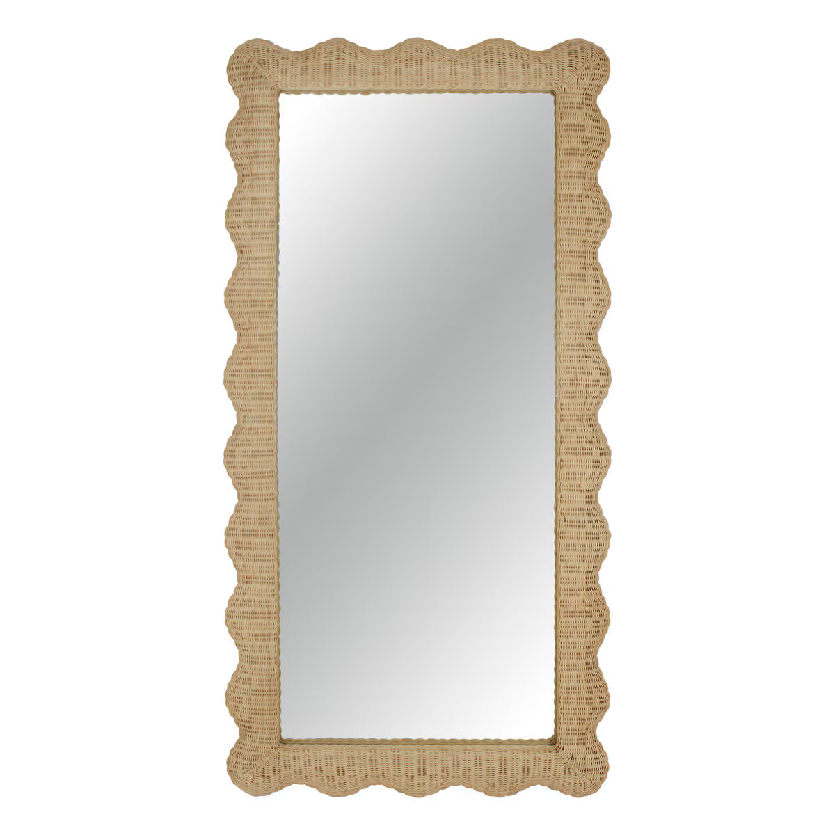 Bonnie Rattan Scallop Frame Floor Length Mirror
