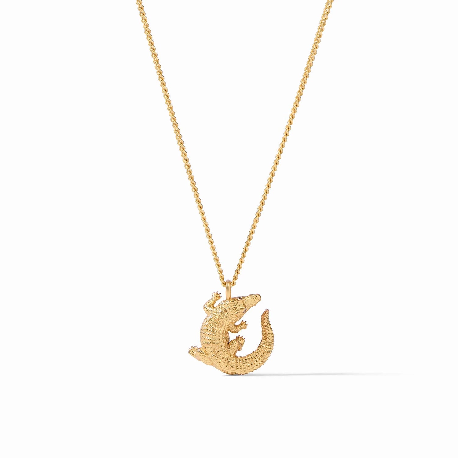 Alligator Gold Solitaire Necklace