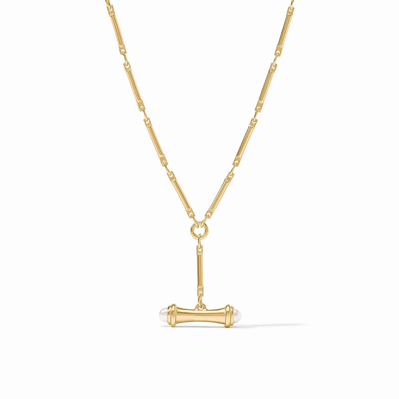 Bamboo Delicate Necklace- Pearl