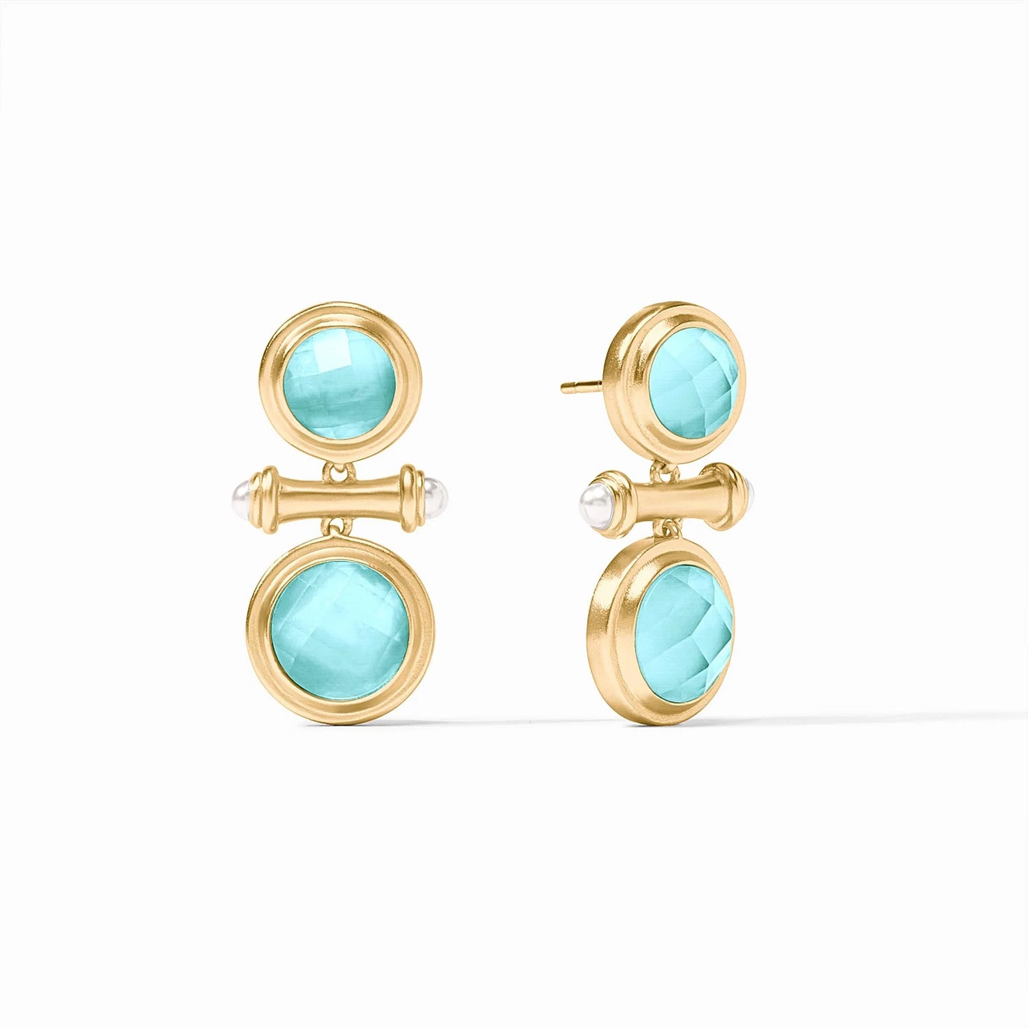 Bamboo Midi Earring- Bahamian Blue