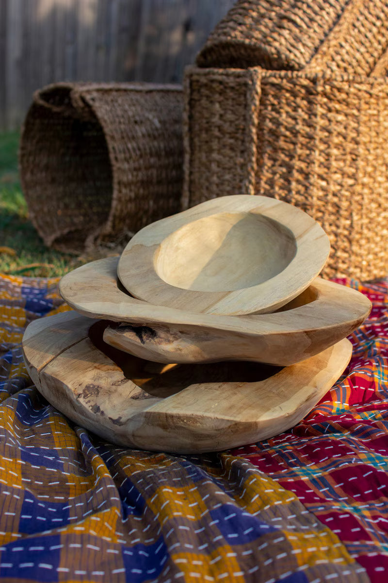 Rustic Teakwood Bowls