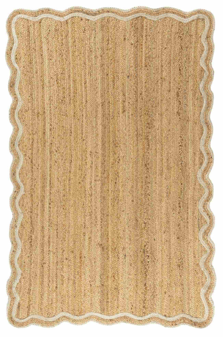 Scallop White Jute
