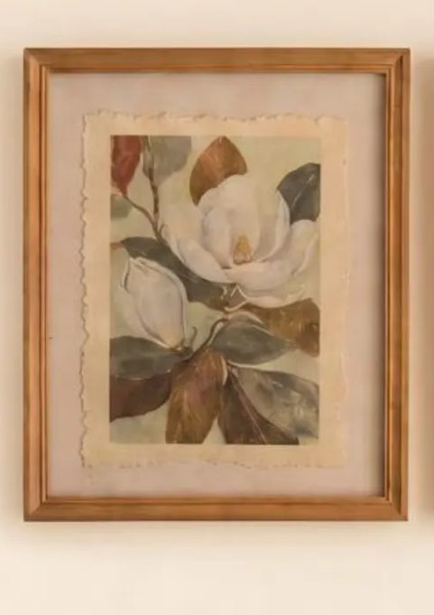 Framed Magnolia Prints Under Glass