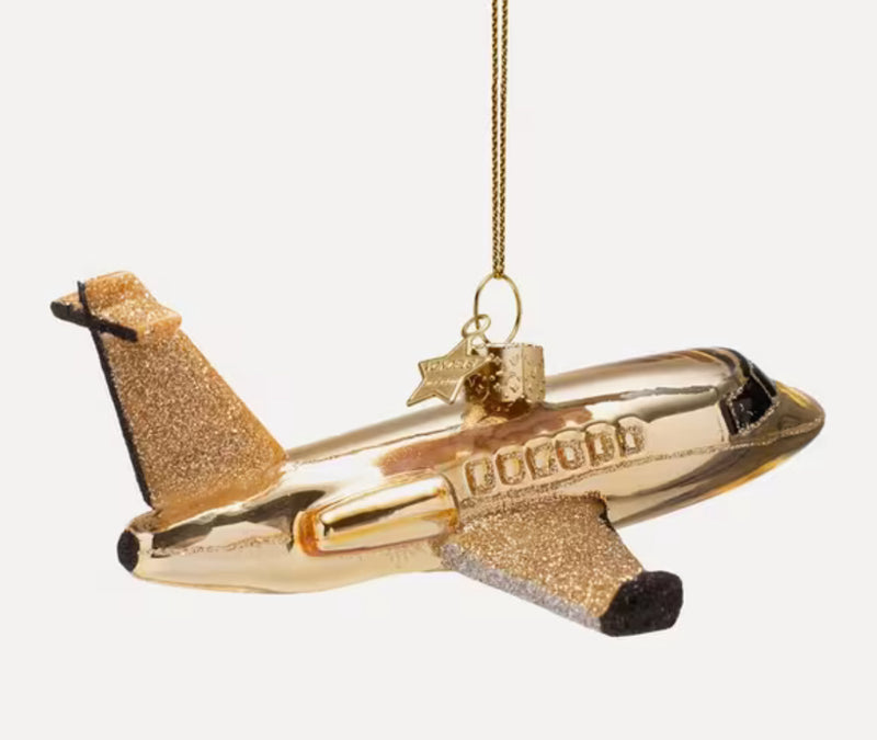 Ornament Glass Airplane
