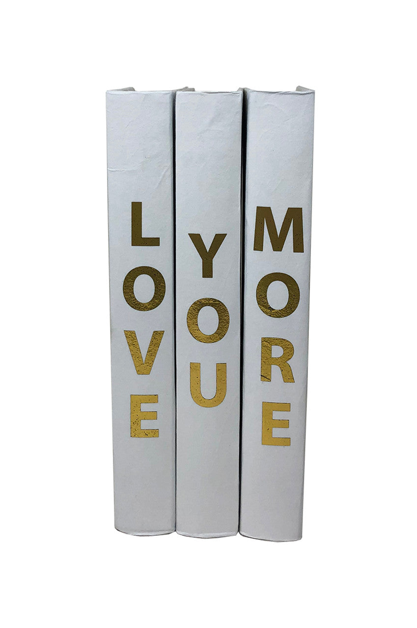 Gold Lettering Vertical Quote - Love You More