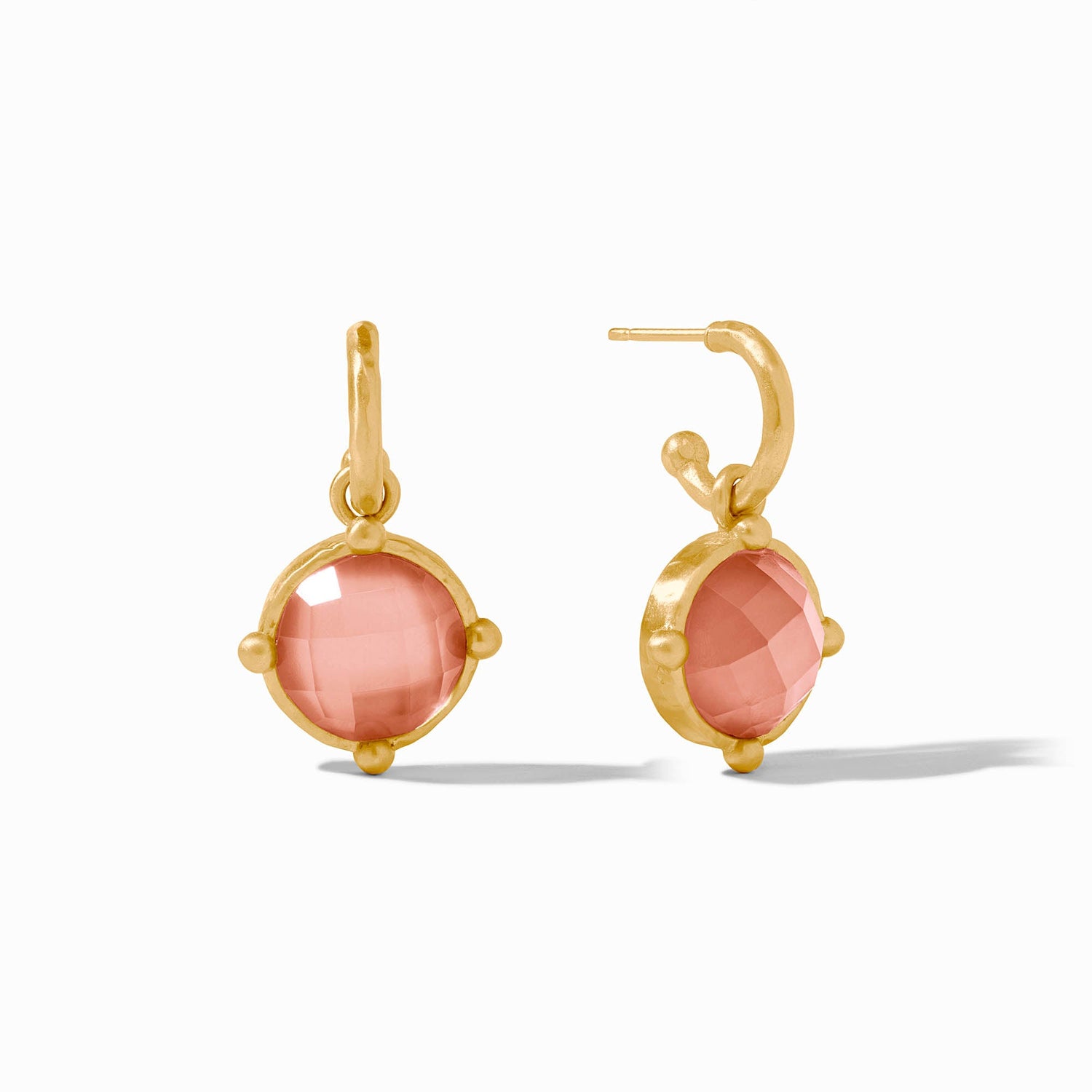 Honeybee Hoop & Charm Earring - Iridescent Melon