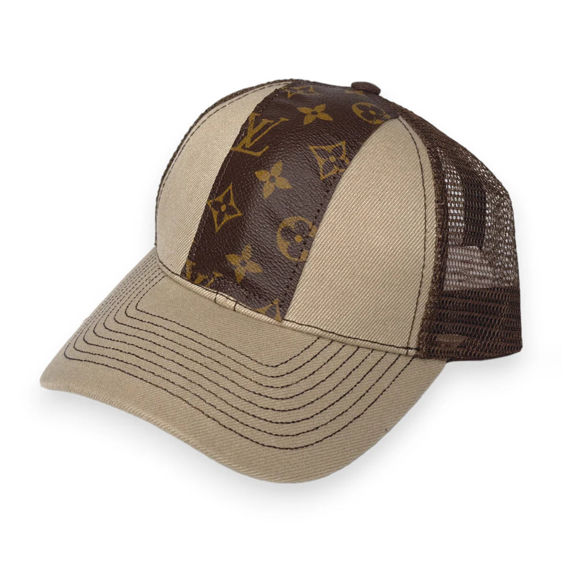 Couture Cap Trucker Hat / Upcycled LV