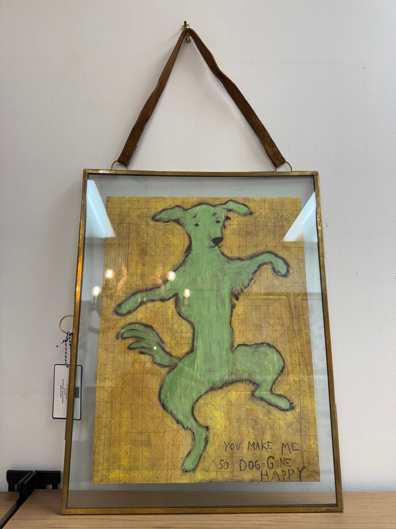 Brass Frame w/ Dancing Dog