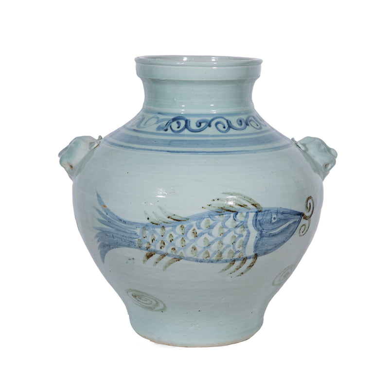 Double Lion Handle fish Jar