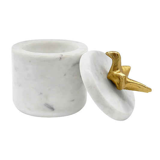 Oriz White Marble Container Origami Bird