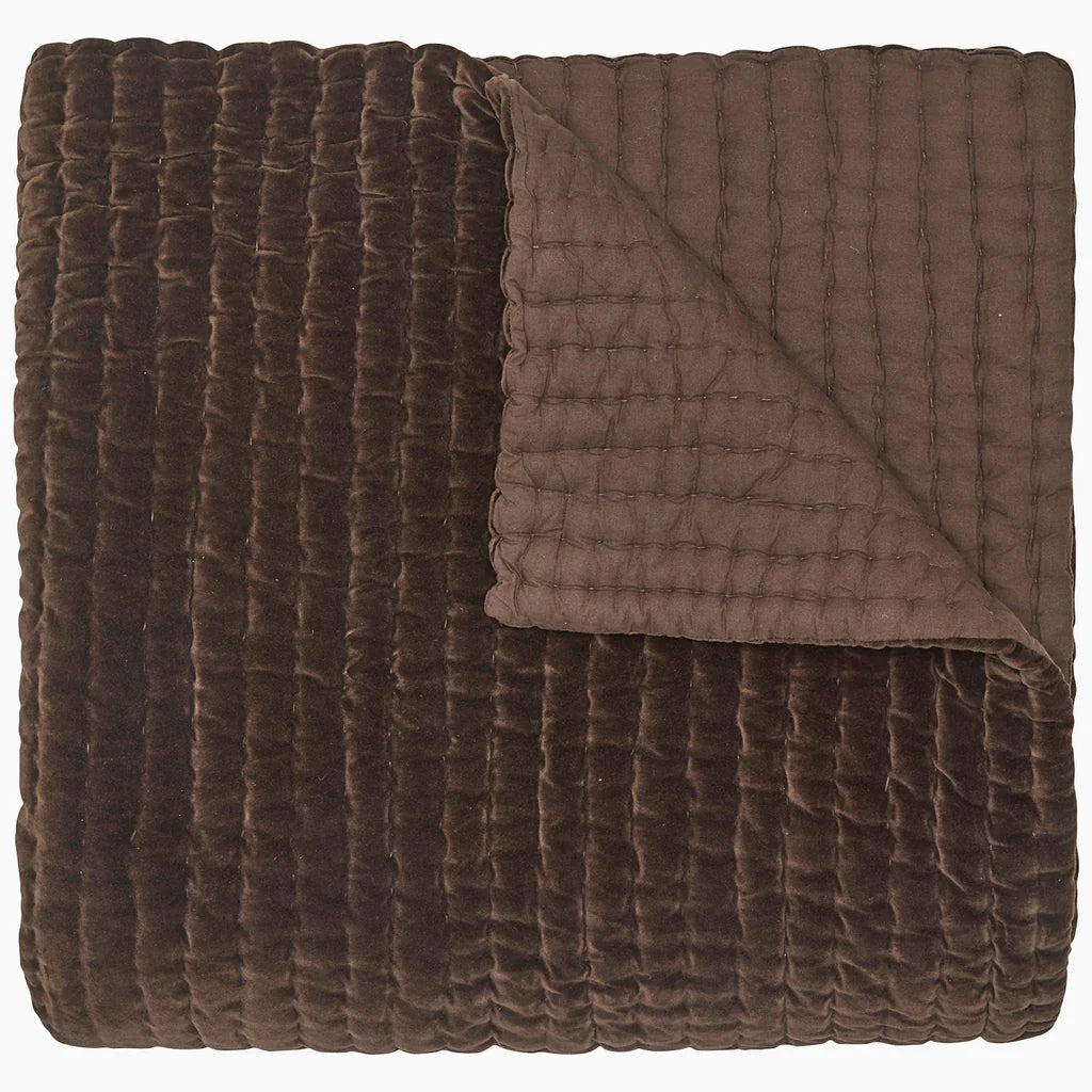 Velvet Coffee Coverlet
