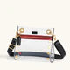 Tony Clear Sml- Black/Brushed Gold Red Zip