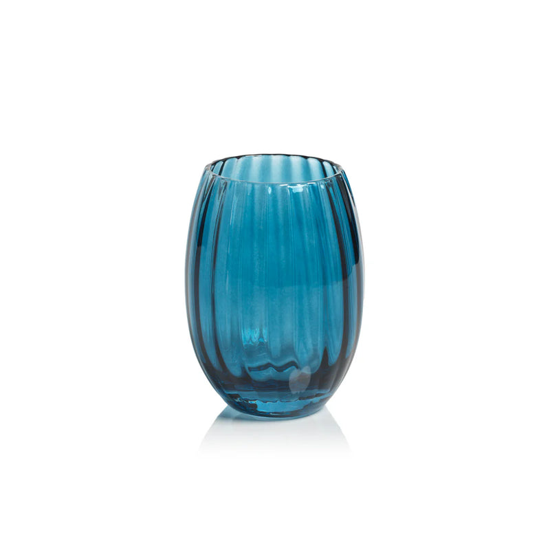 Madeleine Optic Stemless All Purpose Glass-Blue