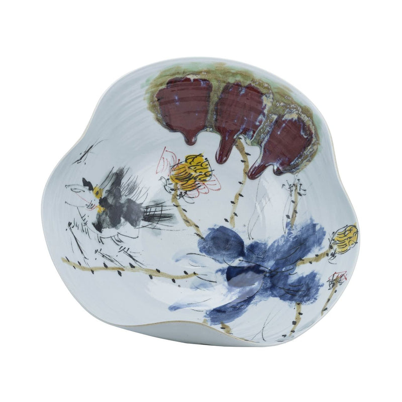 Swirl Bowl Oxblood Lotus Small