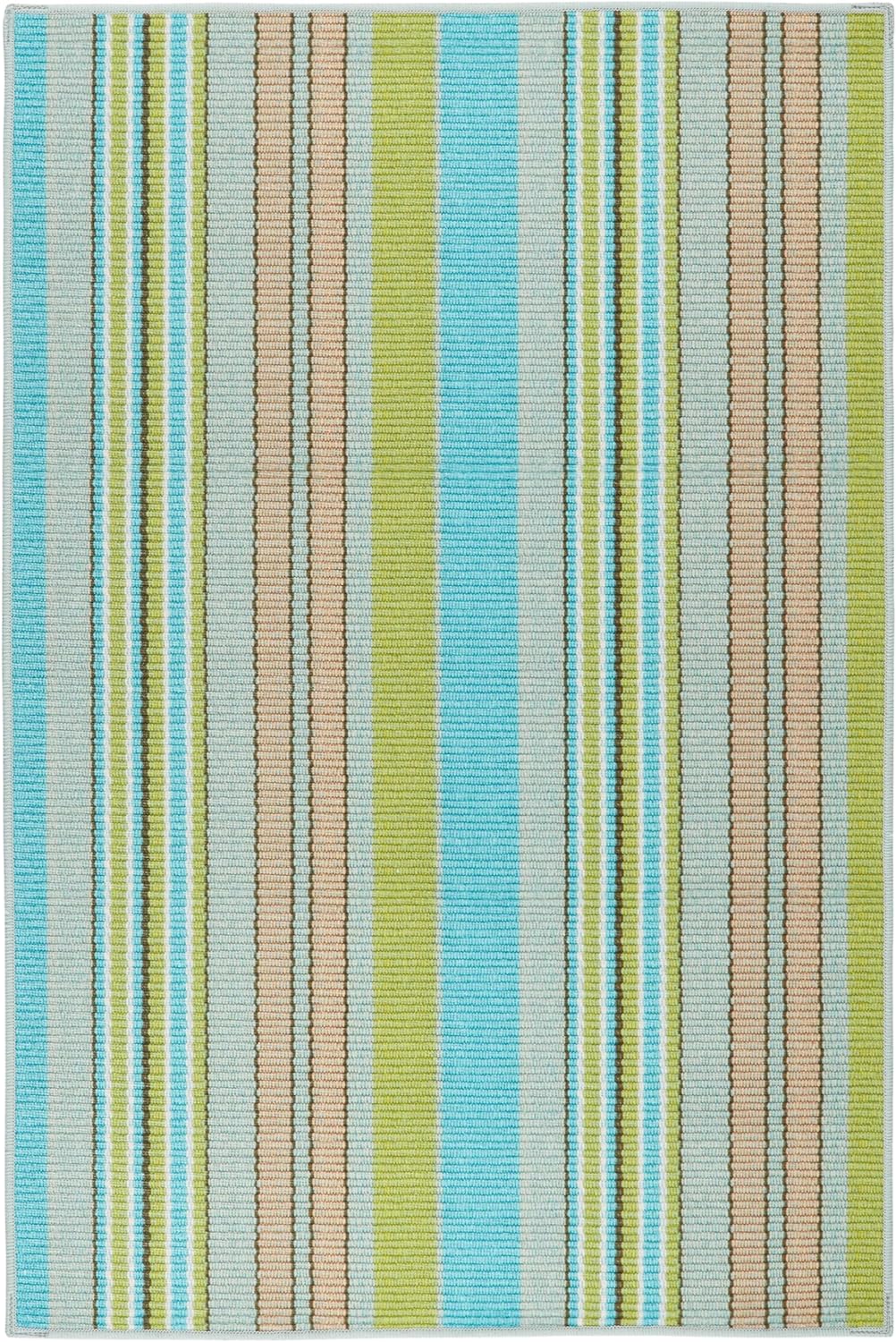 Aquinnah Ticking Multi Machine Washable Rug