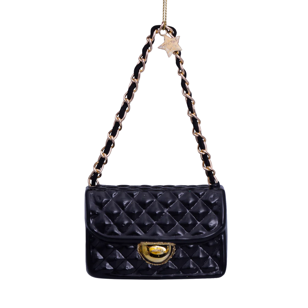 Ornament Glass Black Fashion Bag