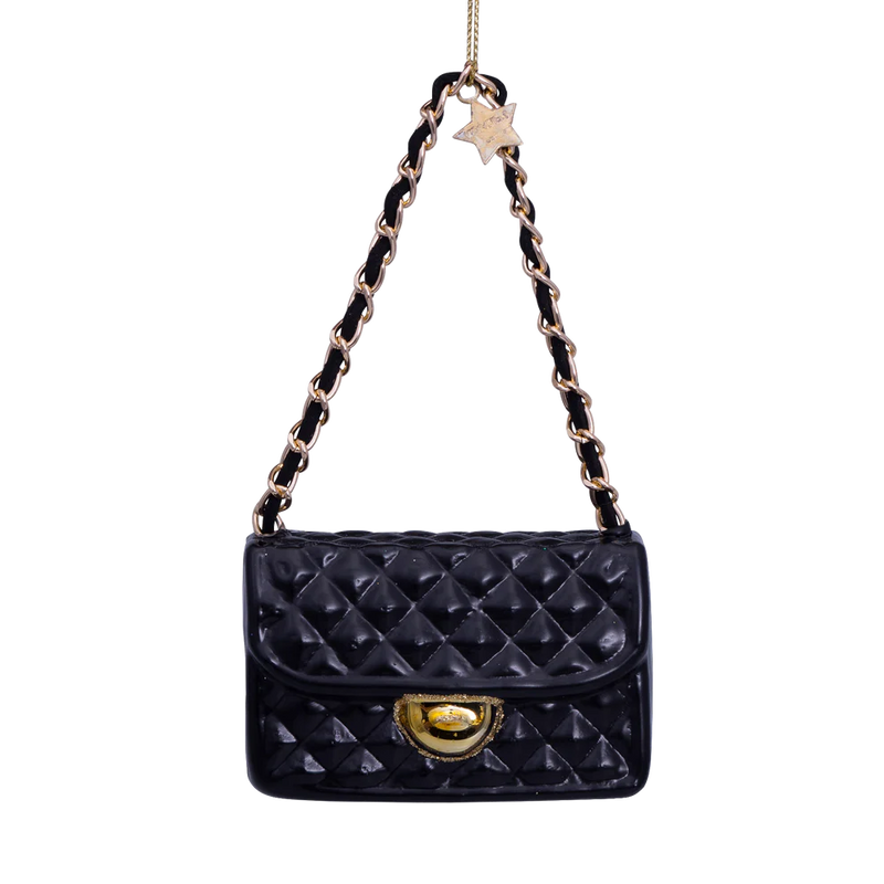 Ornament Glass Black Fashion Bag
