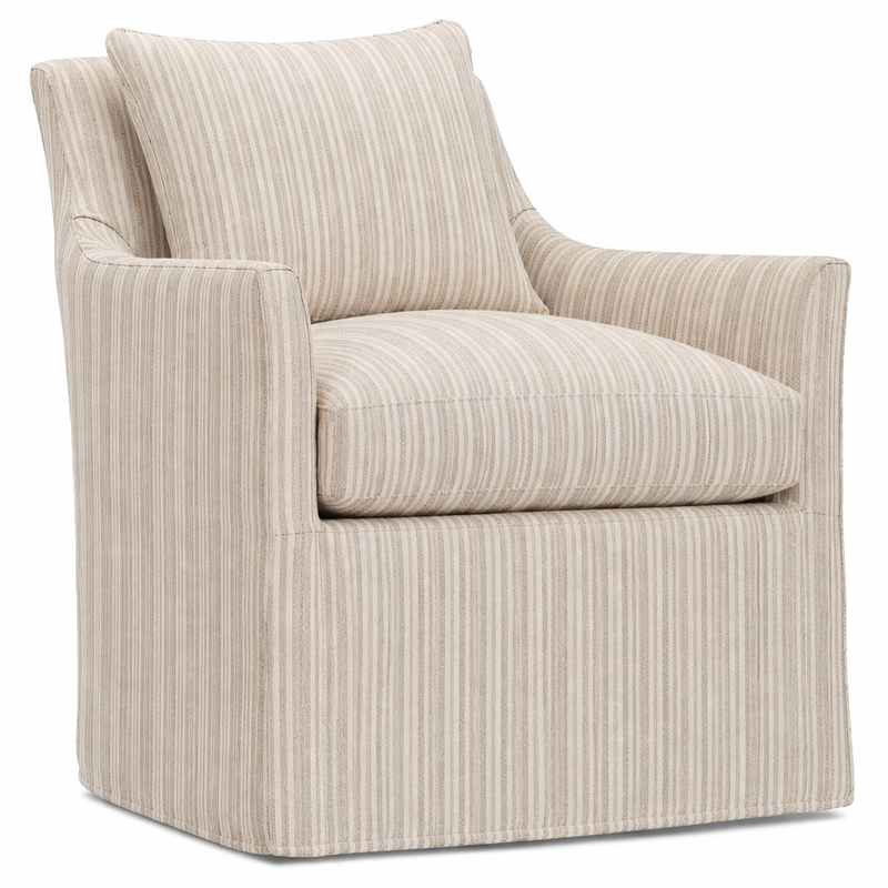 Ingrid Slipcovered Swivel Chair