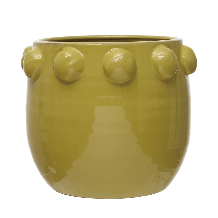 Terra-cotta Planter with Raised Dots