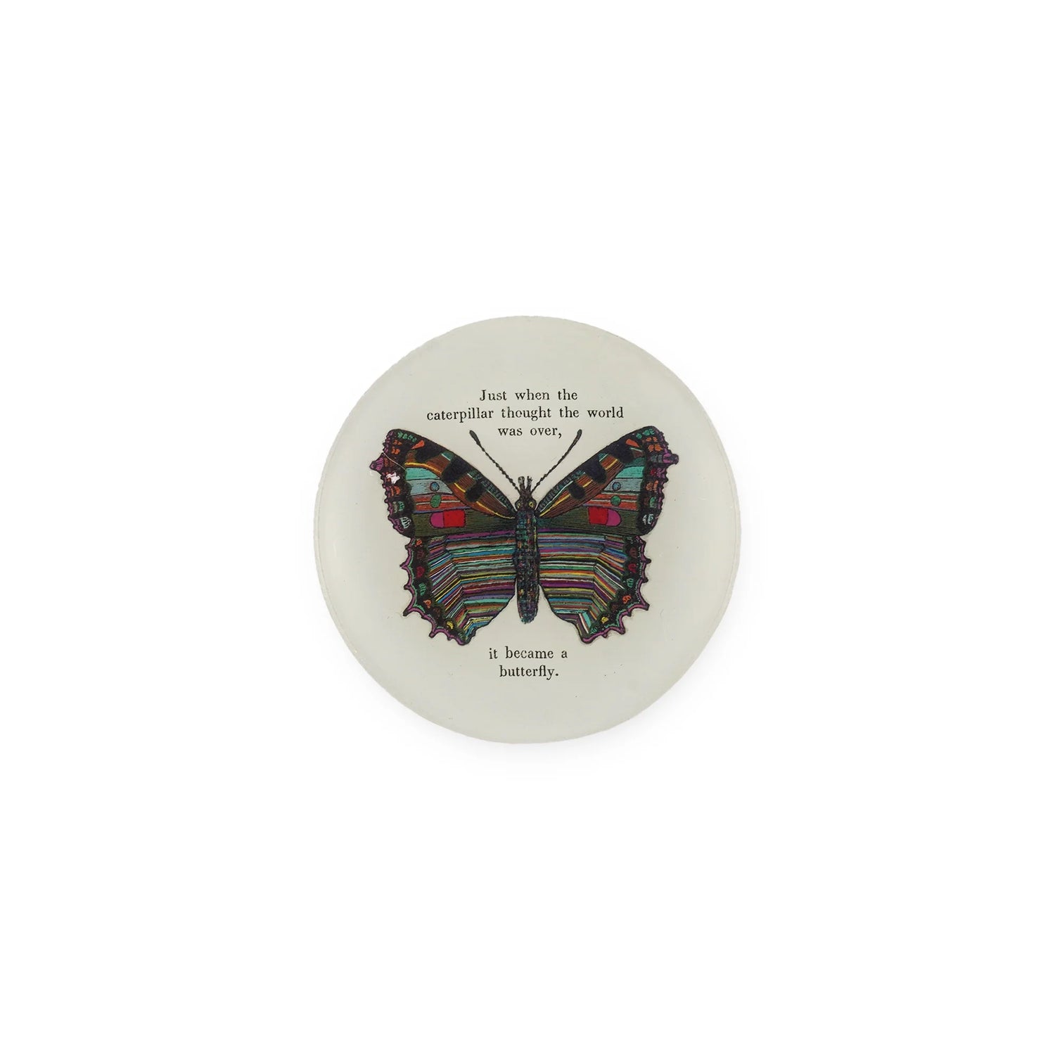 Butterfly Mini Round Decoupage Plate