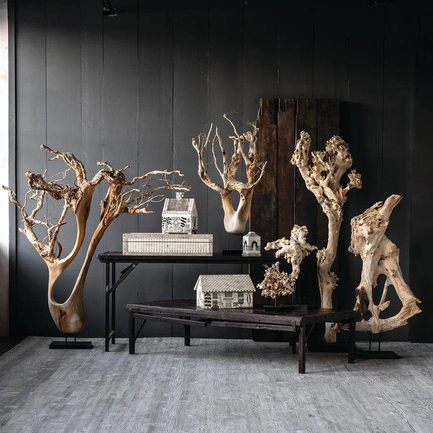 Burly Wood Sculpture Tall