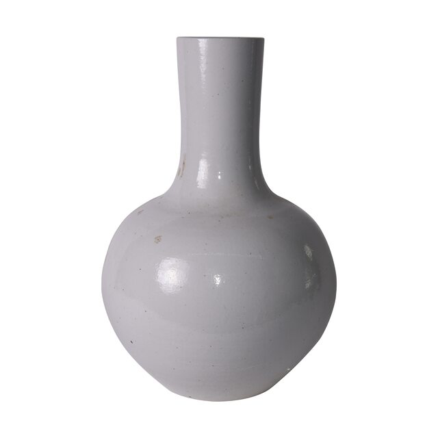 Busan White Globular Vase