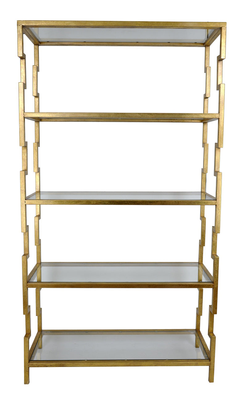 GOLD  Bookcase with 5 Shelves