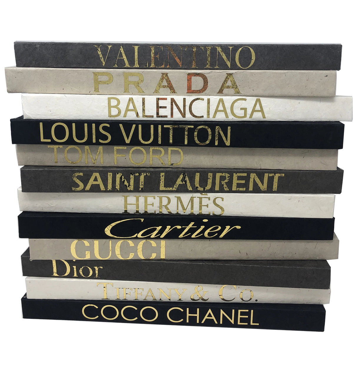 Neutral Book Series w/ custom gold lettering