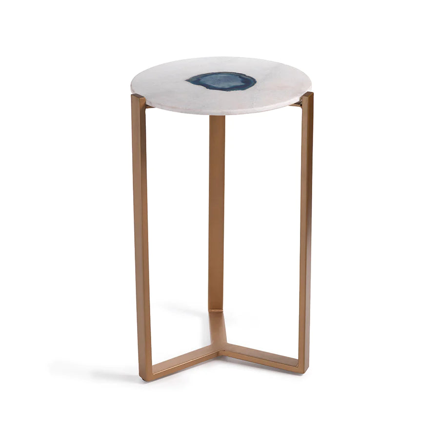 Caspian Agate and Marble Inlay Table