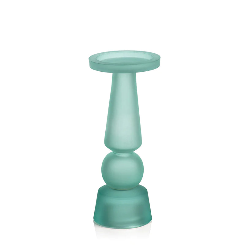 Matt Frosted Glass Pillar Holder-Seaglass