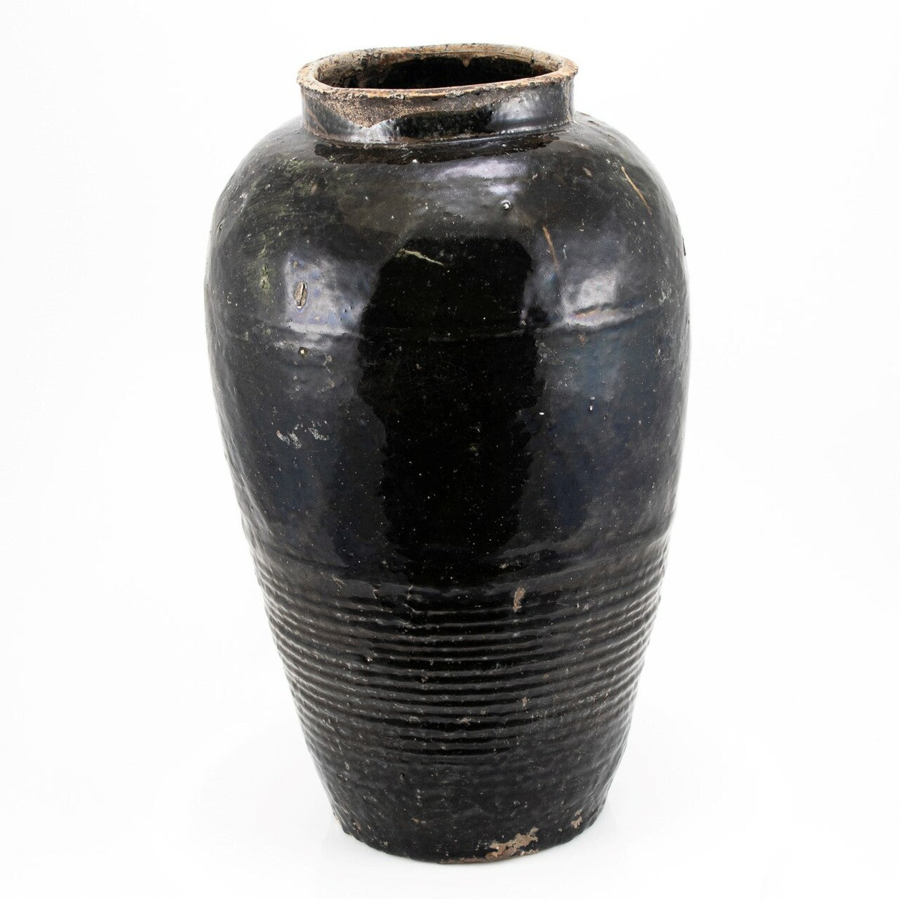Vintage Black Wine Jar Large