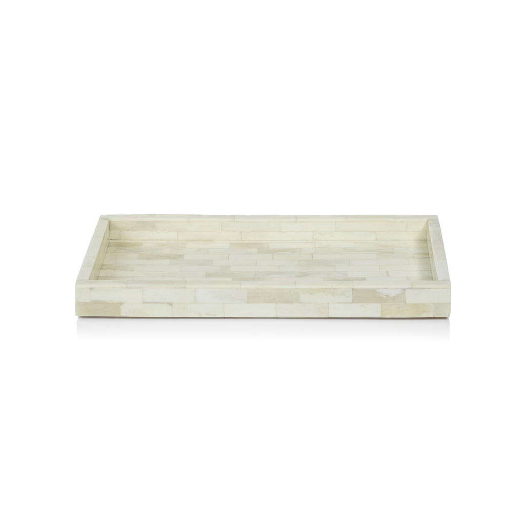 Maha White Bone Inlay Tray - Large