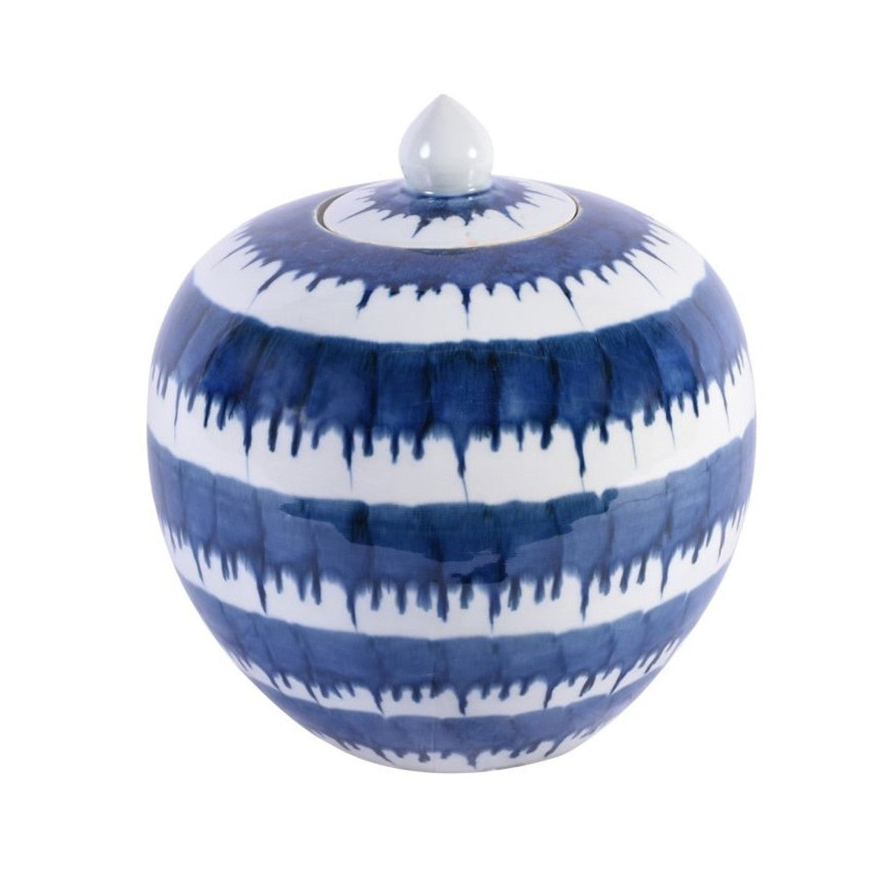 Blue And White Drip Melon Porcelain Jar