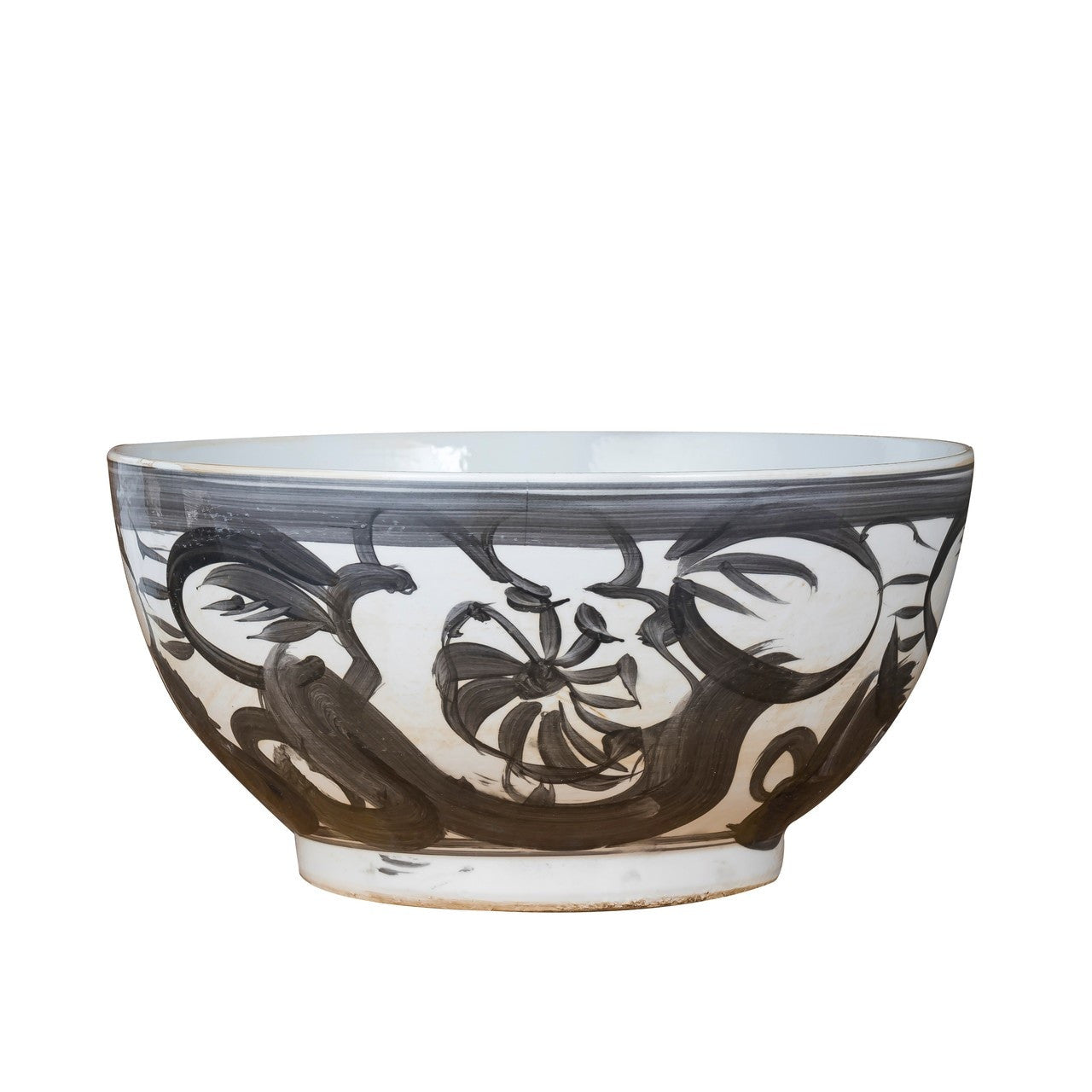 Black Silla Bowl Twist Flower