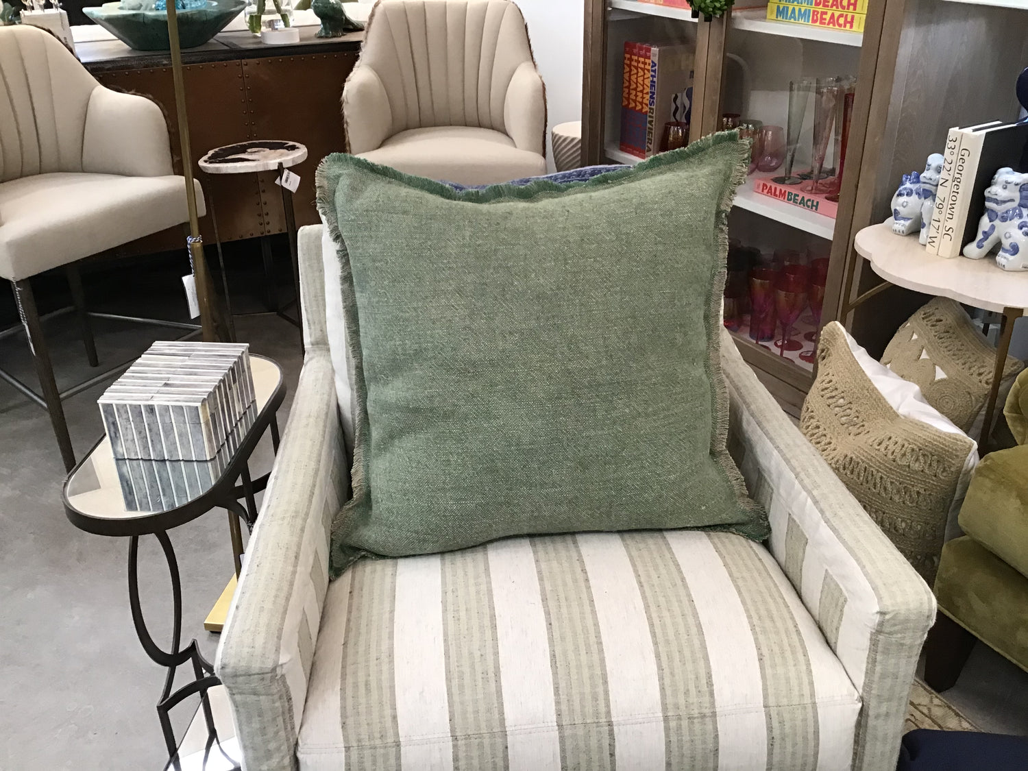 Chambray Fringe Pillow